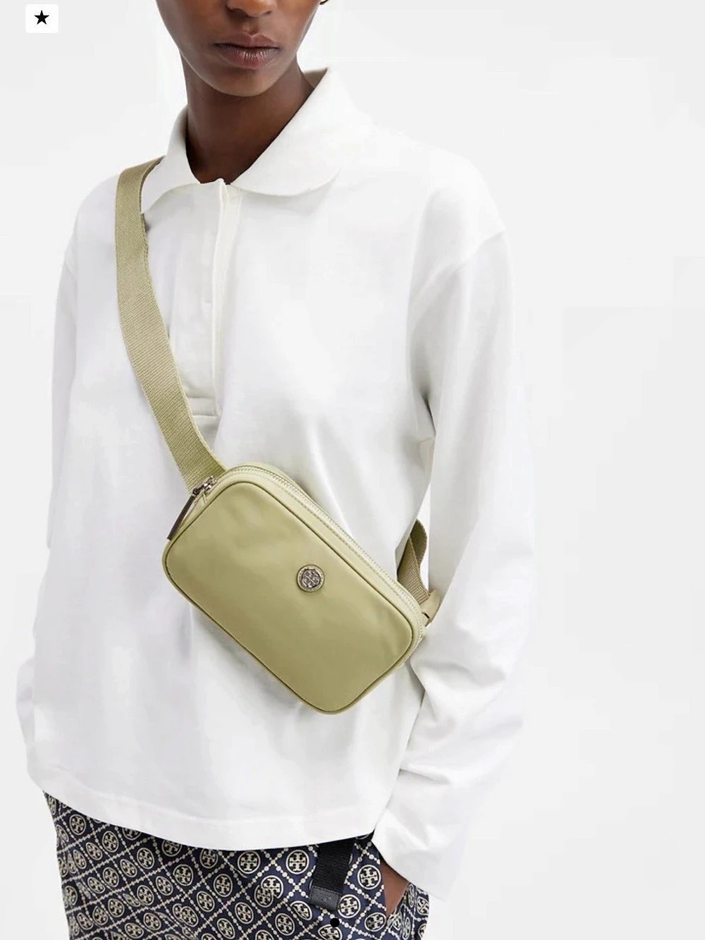 Tory Burch Virginia Belt Bag Light Yellow Crossbody Waist Bag Like New